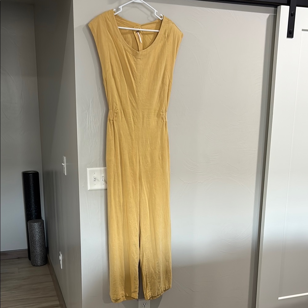 Free People Mustard jumpsuit
